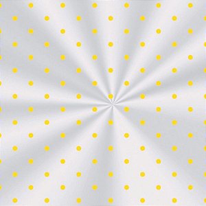 Saco Transparente Decorado - 10x14cm - Poá Amarelo - 100 unidades - Cromus - Rizzo