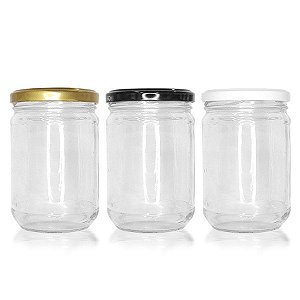 Pote de Vidro Berlin 600ml 13x8,5cm - 1 Unidade -