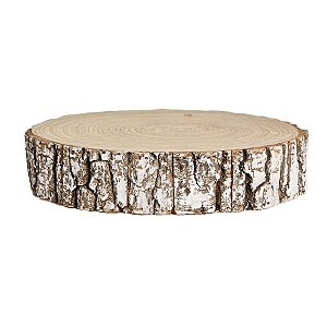 Bolacha de Madeira Marrom Nevado 25cm - 01 unidade - Cromus Natal - Rizzo Balões