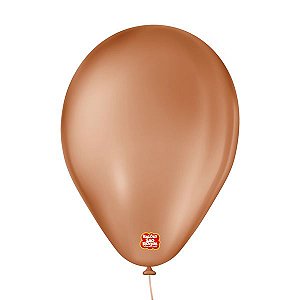 Balão de Festa 6,5" Basic - Marrom - 50 Unidades - Balões São Roque - Rizzo