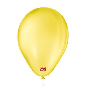 Balão de Festa 6,5" Basic - Amarelo - 50 Unidades - Balões São Roque - Rizzo