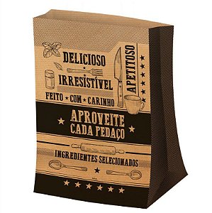 Saco para Viagem M 29,5x23,5cm Kraft - 50 unidades - Food Service Festcolor - Rizzo