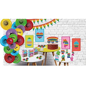 Kit Decorativo Só um Bolinho Festa Pop It - 90 Unidades - Festcolor - Rizzo