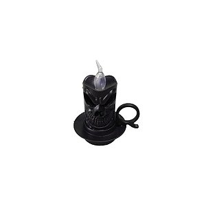 Enfeite Decorativo - Mini Vela Caveira - Preto - Halloween - 01 unidade - Rizzo