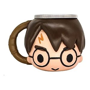 Caneca 3D Cabeça Harry Potter - 250ml - Zona Criativa - 01 Un - Rizzo