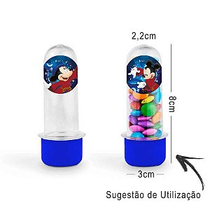 Mini Tubete Lembrancinha Festa Mickey Fantasia 8cm 20 unidades - Azul - Rizzo