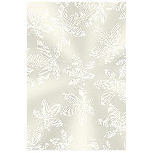 Saco Transparente Decorado - Folhas Brancas - 10x14cm - 50 unidades - Regina