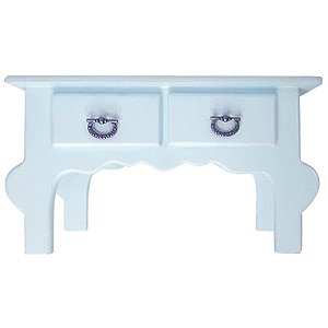 Mini Gaveteiro de Mesa 2 Gavetas - Azul Bebê  - MDF - 01 Unidade - Rizzo