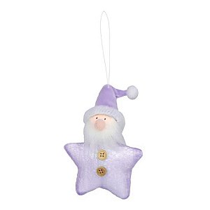 Enfeite para Pendurar Kringle Estrela Roxo - 01 unidade - Cromus Natal - Rizzo