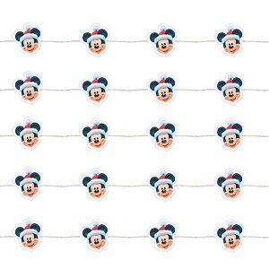 Cordão 20 Leds Mickey Natal Branco e Preto 220cm 2AA - 01 Unidade - Cromus - Rizzo