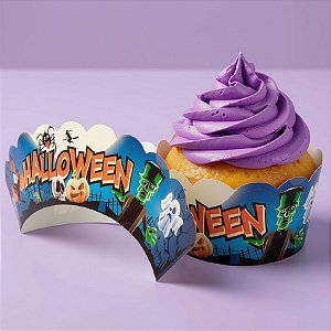Wrapper para CupCake Festa Halloween - 12 unidades - Nc Toys