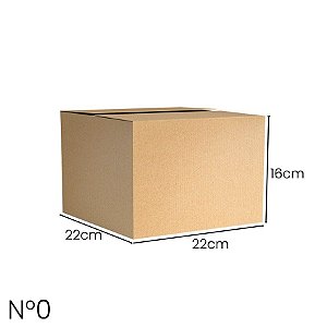 Caixa Papelão N°0 - 22x22x16cm - 1 unidade - Rizzo