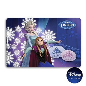 Jogo Americano Azul Frozen 2 Elsa e Anna - 42x30cm - Disney Original - 1 Un - Rizzo