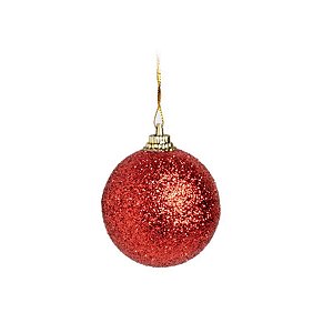 Kit Bola Glitter Vermelho 4cm - 12 unidades - Cromus Natal - Rizzo Balões