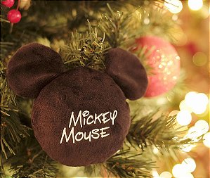 Enfeite para Pendurar Mickey Mouse Assinatura 10cm - 01 unidade Natal Disney - Cromus - Rizzo