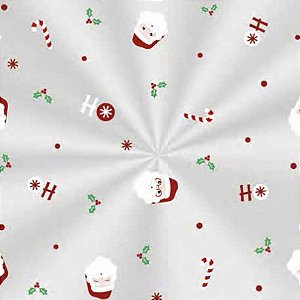 Saco Transparente Decorado - 11x19,5cm - Noel - 50 Unidades - Cromus Natal -