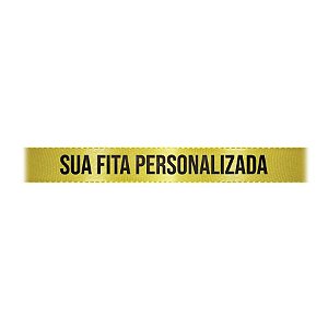 Fita de Cetim para Personalização CFS002 - 10mm X 45metros - Amarelo Canário 242 - 01 Unidade - Progresso - Rizzo Personalize