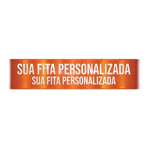 Fita de Cetim Personalizada CFS007 - 30mm X 45metros - Laranja 066 - 01 Unidade - Progresso - Rizzo