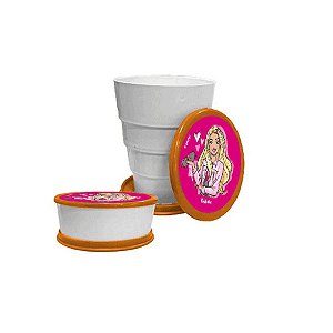 Kit Copo Sanfonado Retrátil Sortidos Lembrancinha Barbie - 06 Unidades - Rizzo