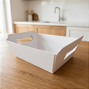 Cesta de Papel P 9,5x14x5cm - Branco - 10 Unidades - ASSK -