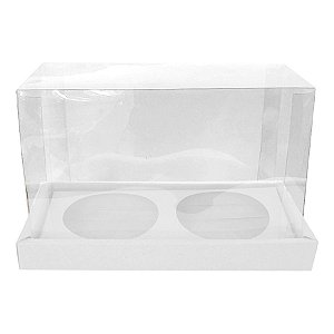 Caixa Panetone Duplo 100g Branco 9x16,5x12cm - 05 Unidades