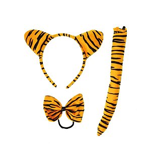 Kit Fantasia Tiara Tigresa Festa Carnaval 03pçs 01 Unidade Cromus Rizzo