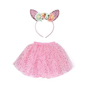 Saia Tute com Tiara Infantil Festa Carnaval 02pçs 01 Unidade Cromus Rizzo