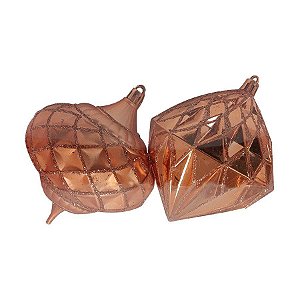 Kit Bola Pião - Rose Gold - 10cm - 2 UN - Rizzo