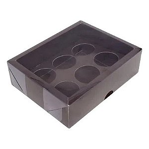 Caixa Base Brigadeiro - Marrom - N1 (9cm x12cm x4cm) - 5 unidades - Assk -