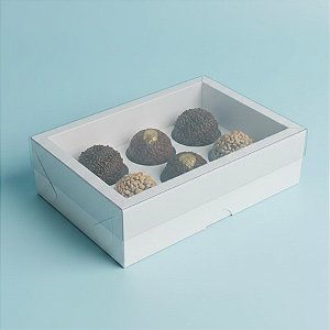 Caixa Base Brigadeiro - Branco - N1 (9cm x12cm x4cm) - 5 unidades - Assk - Rizzo