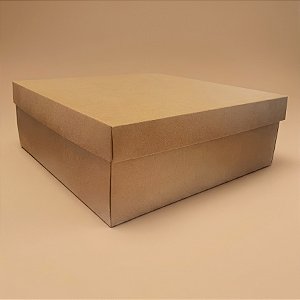 Caixa Presente Luxo N5 - Kraft - (25,5cm x25,5cm x9cm) - 01 unidade - Assk - Rizzo