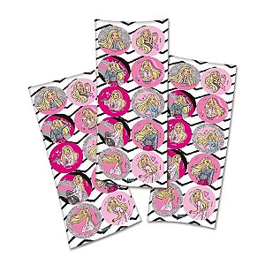Adesivo Decorativo Redondo da Barbie - 30 unidades - Regina - Rizzo