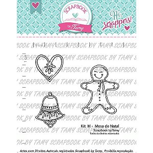 Kit de Carimbos  M - Mesa de Natal - Scrapbook by Tamy - 01 Unidade - Rizzo