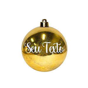Bola de Natal - Dourado Brilho - 01 Unidade - Cromus - Rizzo Personalizado