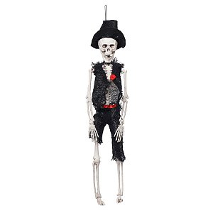Noivo Esqueleto 9X5,5X40cm Halloween - Cromus - Rizzo