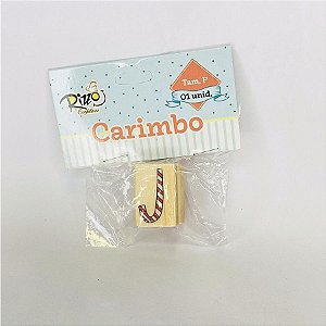 Carimbo Artesanal de Madeira - Natal - Bengalinha Doce P - 1 UN - Rizzo
