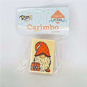 Carimbo Artesanal de Madeira - Natal - Papai Noel M - 1 UN - Rizzo