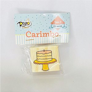 Carimbo Artesanal de Madeira de Madeira - Bolo - P - 1 UN - Rizzo