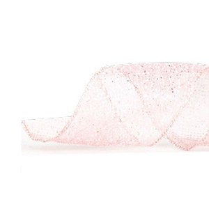 Fita Decorativa Natal Glitter Nude 6,3cmx9,14m - 1 Unidade - Cromus - Rizzo