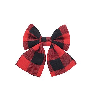 Laço Pronto Xadrez Vermelho e Preto P - 1 Unidade - Cromus - Rizzo