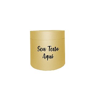 Caixa Redonda Cartonada para Box de Luxo Dourado - 01 Unidade - Rizzo Personalizado