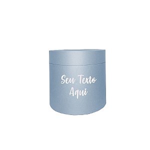 Caixa Redonda Cartonada para Box de Luxo Azul Bebê - 01 Unidade - Rizzo Personalizado
