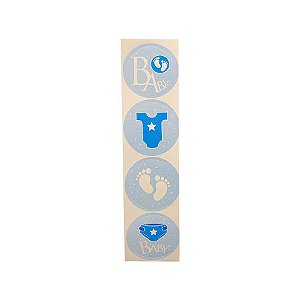 Adesivo Redondo - Baby Azul - 20 UN - Rizzo
