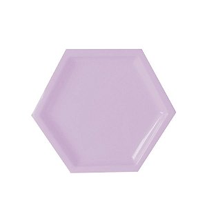 Bandeja Hexagonal Lilás 22cm 01 unidade Art Lille Rizzo