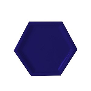 Bandeja Hexagonal Azul 22cm 01 unidade Art Lille Rizzo