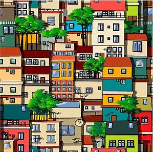 Saco Presente 20x29cm - Casas Brasil - 50 unidades - Regina - Rizzo