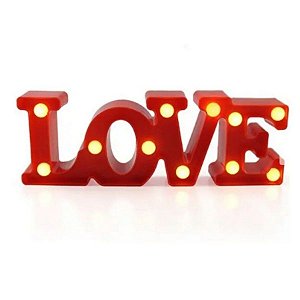 Luminária LED - Love - Vermelho - 01 UN - Artlille