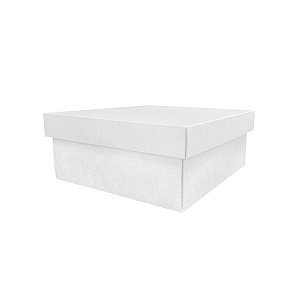 Caixa Quadrada - Branco - C/ Tampa - 19,5x8,5cm - 01 UN - Artlillie - Rizzo