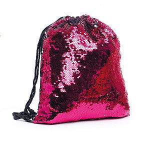 Mochila Saco - Paetê Rosa - Festa Carnaval - 01 UN - Cromus - Rizzo