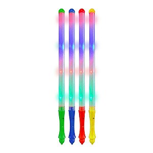 Bastão Plástico de Led para Algodão Doce 45cm Cores Sortidas - 01 Unidades - Partiufesta - Rizzo